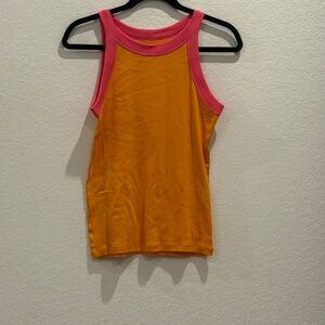 Vibrant Orange and Pink Women's Tank Top